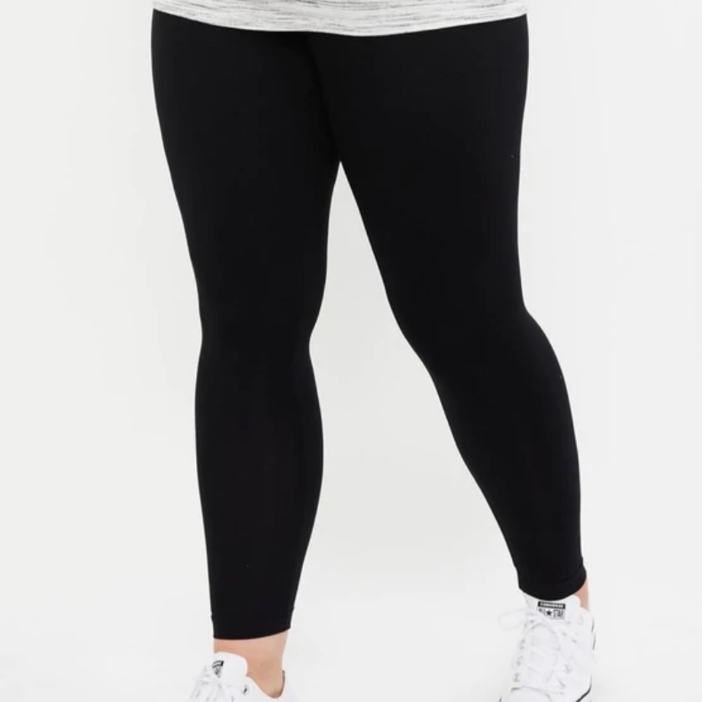 Plus Size Basic Secret Fit Belly Maternity Leggings - Black